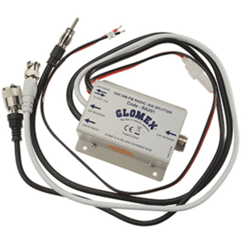 8" White and Black VHF/AIS/Radio Splitter 12VDC