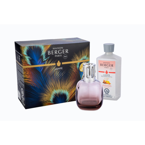 8" Purple and Silver Lampe Berger Entincelle Decorative Home Fragrance Lamp