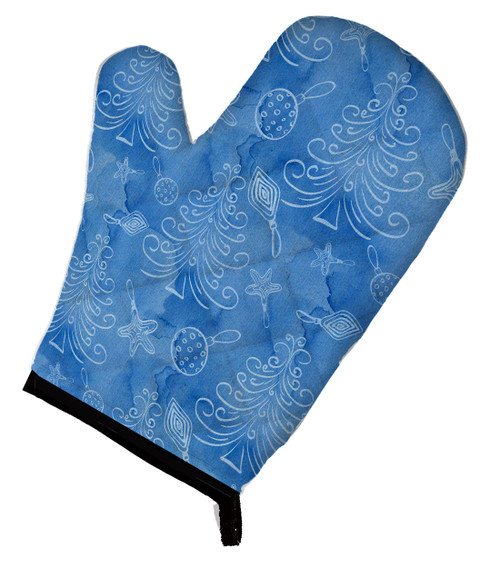 Watercolor Christmas Trees and Ornaments Oven Mitt BB7577OVMT