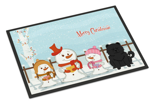 Caroline's Treasures BB2474JMAT Merry Christmas Carolers Chow Chow Black Indoor or Outdoor Mat 24x36 , 24H X 36W, multicolor