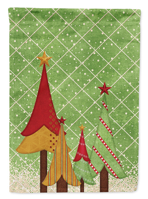 Caroline's Treasures SB3119GF Folk Art Christmas Trees Flag Garden Size , Small, multicolor