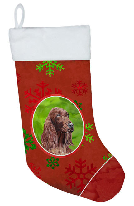 Irish Setter Red Snowflakes Holiday Christmas Stocking SC9580-CS