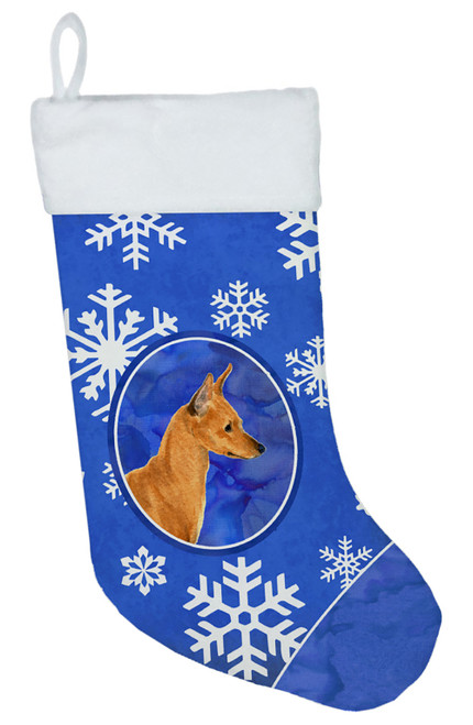 Min Pin Winter Snowflakes Christmas Stocking SS4604