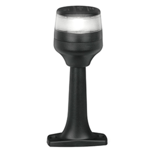 14" Hella Naviled 360 Compact 2 Nautical Miles Black Housing Navigation Lamp with 6" Fixed Mount