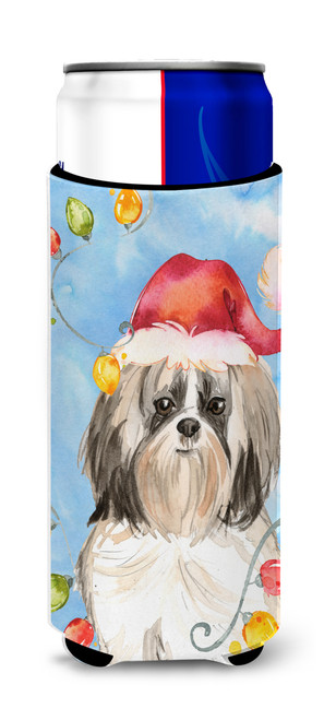 Christmas Lights Shih Tzu Michelob Ultra Hugger for slim cans CK2493MUK