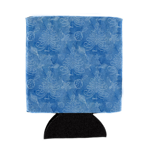 Watercolor Christmas Trees and Ornaments Can or Bottle Hugger BB7577CC