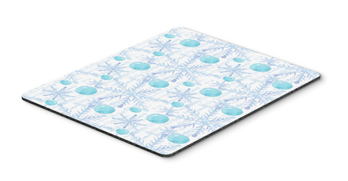 Winter Snowflakes on White Mouse Pad, Hot Pad or Trivet BB7487MP