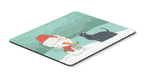 Scottish Terrier Snowman Christmas Mouse Pad, Hot Pad or Trivet CK2068MP