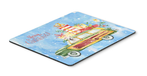 Merry Christmas White Staffordshire Bull Terrier Mouse Pad, Hot Pad or Trivet CK2433MP