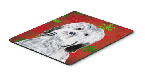 Havanese Red Snowflakes Holiday Mouse Pad, Hot Pad or Trivet SC9761MP