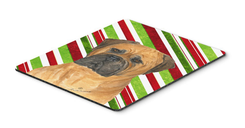 Bullmastiff Candy Cane Holiday Christmas Mouse Pad, Hot Pad or Trivet