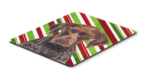 German Shorthaired Pointer Candy Cane Christmas Mouse Pad, Hot Pad or Trivet