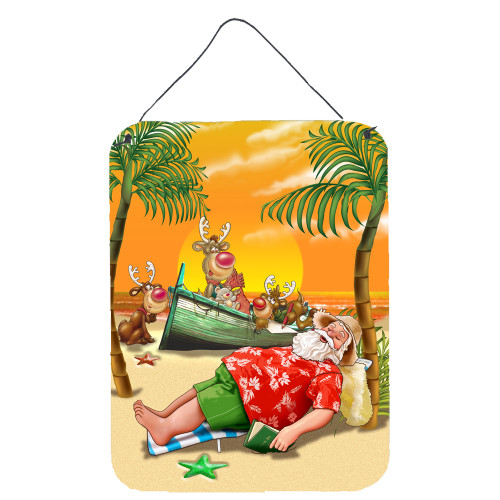 Beach Christmas Santa Claus Napping Wall or Door Hanging Prints APH5149DS1216