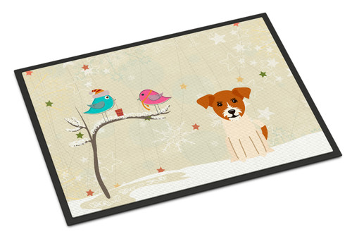 Caroline's Treasures BB2580JMAT Christmas Presents between Friends Jack Russell Terrier Indoor or Outdoor Mat 24x36 , 24H X 36W, multicolor