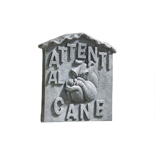 10" Italian Wall Hanging Dog Indoor/Outdoor Sculpture