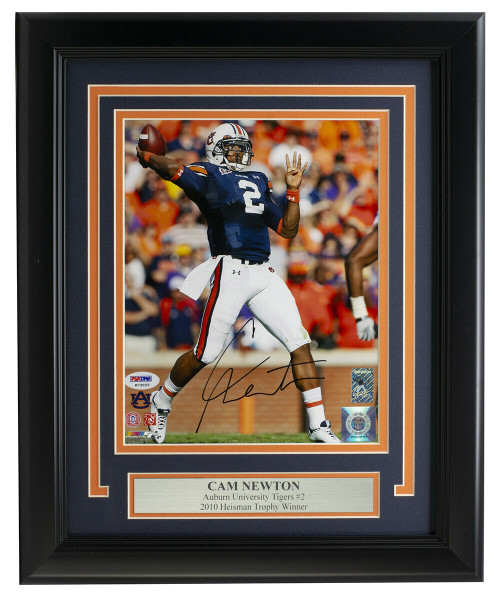 Cam Newton Signed Framed 8x10 Auburn Tigers Football Photo PSA/DNA