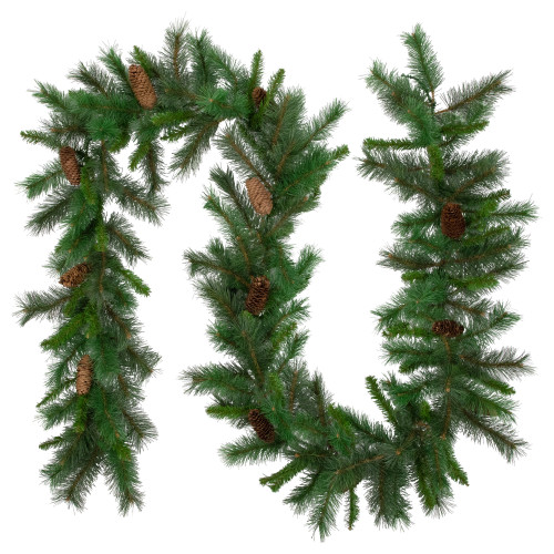 Pine and Pine Cones Artificial Christmas Garland - 9' x 12" - Unlit