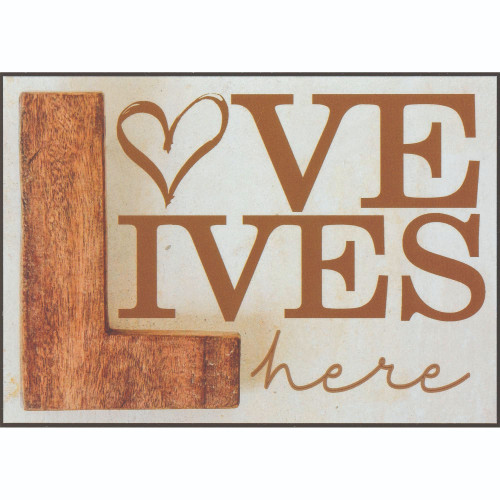 Pack of 2 Beige and Brown Love Quotes Printed Rectangular Wall Plaques 6.75" - 34141847