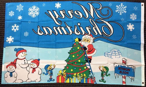 3x5 Merry Christmas at the North Pole Polyester Flag Xmas Holiday Banner Pennant