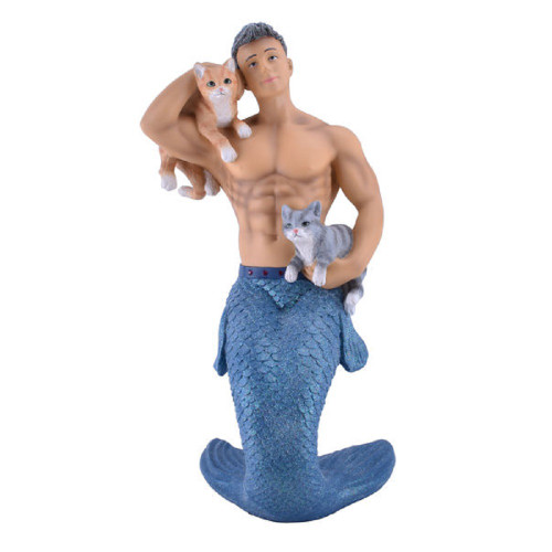 December Diamonds Pet The Puss Merman Large Display Figurine Sculpture  5555146