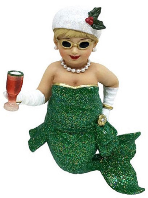 December Diamonds Miss Holly Green Mermaid Christmas Tree Ornament 5555056 New