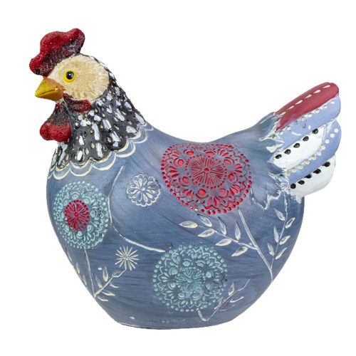 7" Red, White and Blue Resin Tabletop Chicken