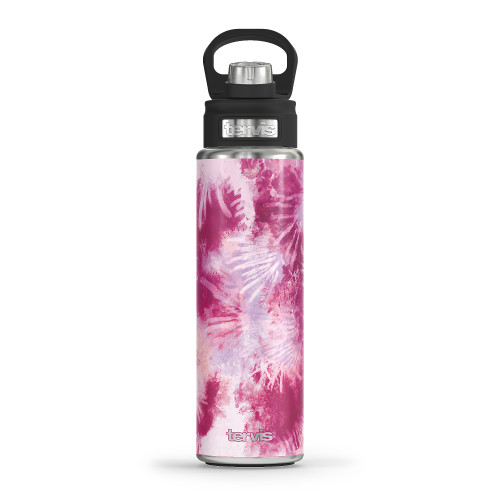 12.25" Vibrant Unique Tervis Pink Haze Tie Wide Mouth Bottle - 24 Oz