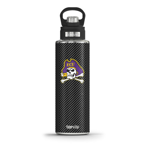 13.25" Yellow and Purple Tervis East Carolina University Wide Mouth Bottle - 40 Oz