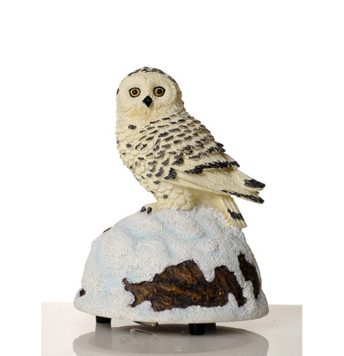 4.8" Snow Owl Wind Up Musical Figurine - 33473390