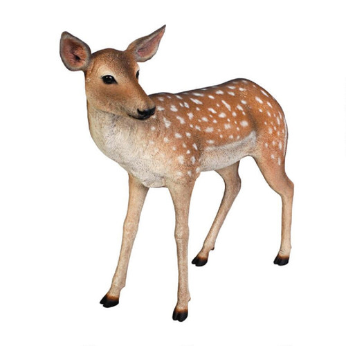 31.5" Life Size Deer Fawn Spotted Outdoor Garden Statue