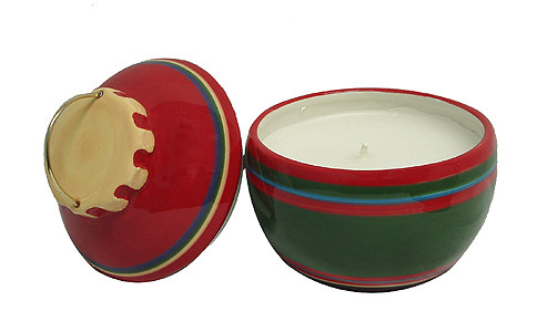 Set of 2 Red and Green Jar Candles Christmas Ornament 5.25"