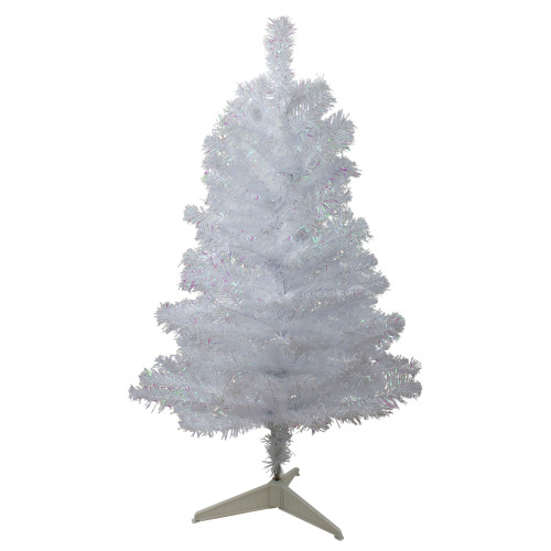3' White Iridescent Pine Artificial Christmas Tree - Unlit