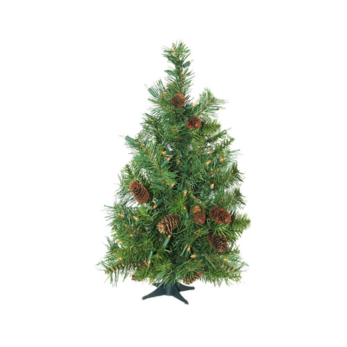 3' Pre-Lit Green Medium Dakota Pine Artificial Christmas Tree - Clear AlwaysLit Lights