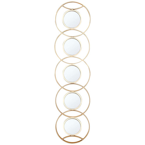 43.5” Balla Gold Finished Round Wall Mirrors - 33408642