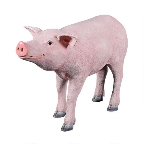 38.5" Porky The Over Sized Pig Outdoor Garden Statue