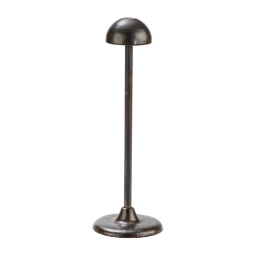 14" Brown Contemporary Polished Industrial Hat Stand