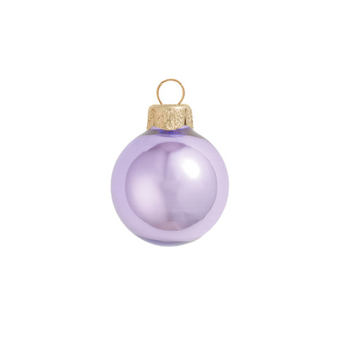 40ct Purple Pearl Finish Glass Christmas Ball Ornaments 1.25" (30mm)
