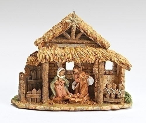 6.25" Fontanini Silent Night Musical Holy Family Christmas Nativity Scene