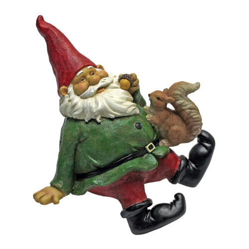 8" Sitting Gnome Hand Painted Outdoor Garden Statue
