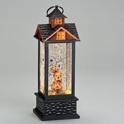 11.75” LED Lighted House Lantern Jack-O – Battery Operated