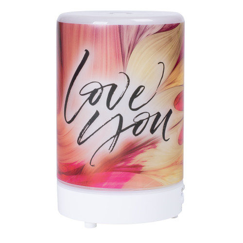 5.75” LED Pink Colorful “Love You” Romantic Essential Oil Diffuser