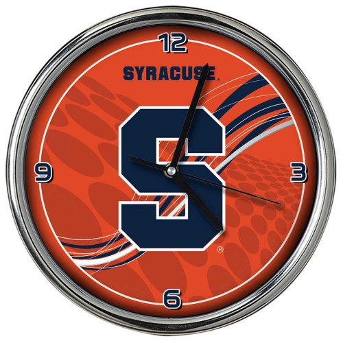 11.5" Orange and Blue NCAA Syracuse Orange Dynamic Chrome Wall Clock