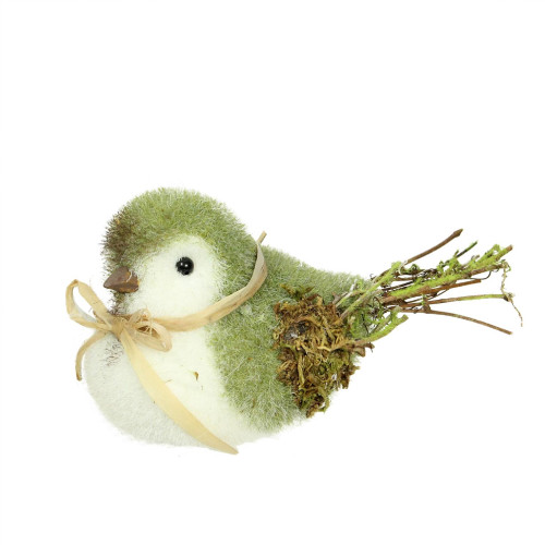 8.25" Green, White and Brown Spring Bird Table Top Easter Figure