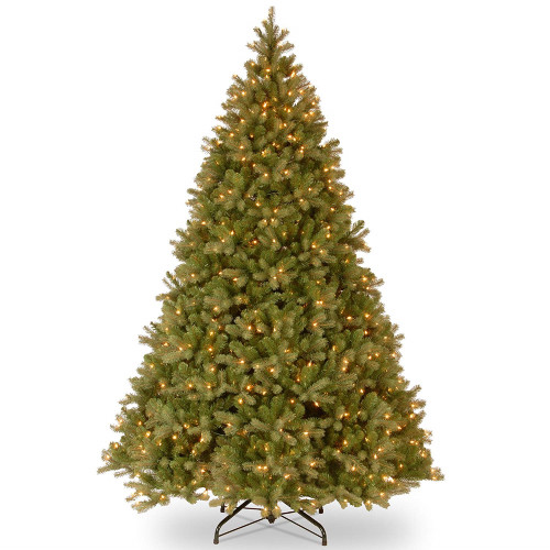 10’ Pre-Lit Downswept Douglas Fir Artificial Christmas Tree, Clear Lights