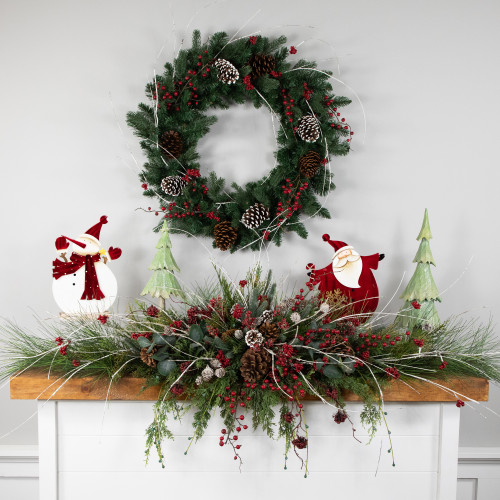 Real Touch™? Mixed Eden Pine Artificial Christmas Wreath - Unlit - 30"