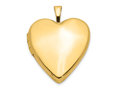 FJC Finejewelers 14k 20mm Plain Polished Heart Locket Pendant Necklace 18 inch chain included in 14 kt Yellow Gold XL588A