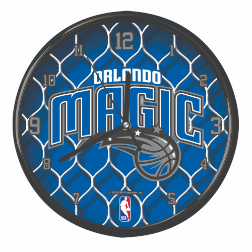11.5" Blue and Black NBA Orlando Magic Net Wall Clock