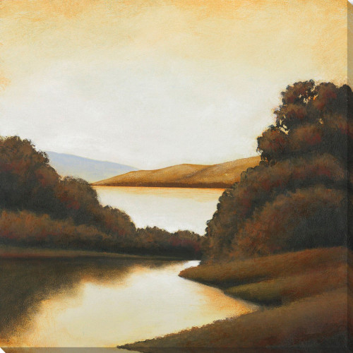 Tan Brown and Ivory Square Canvas Wall Art Decor 40" x 40" - 33442139