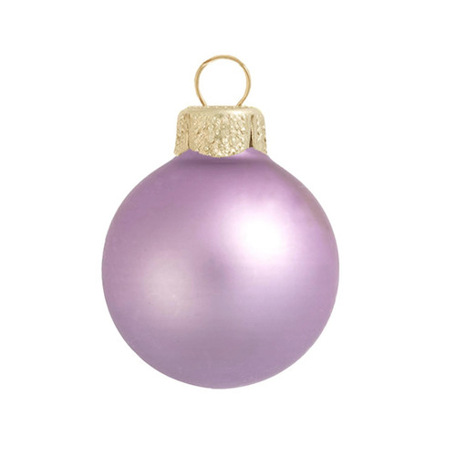 Matte Finish Christmas Ball Ornaments - 2" (50mm) - Purple - 28ct