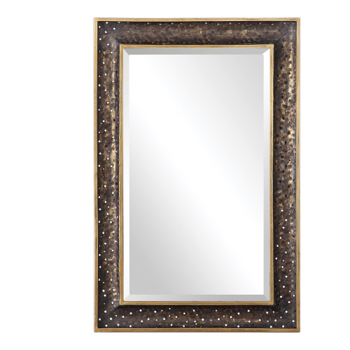 47.5” Bronze Gold Mauro Rustic Wall Mirror